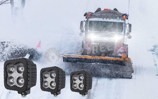 luz de trabajo calefactada para nieve y hielo