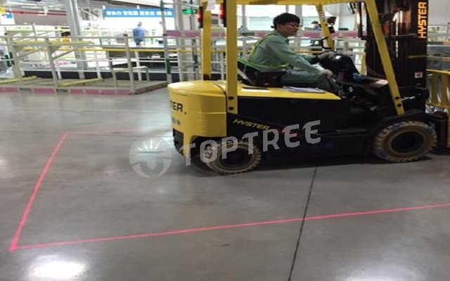 linie de siguranță laser roșie pentru stivuitor