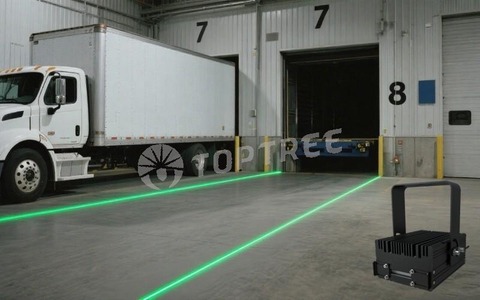 laserov&aacute; linka pro dokov&aacute;n&iacute; n&aacute;kladn&iacute;ch vozidel a př&iacute;věsů