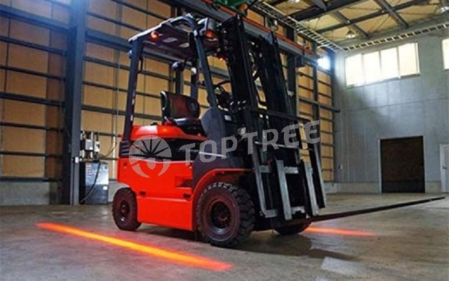 lampu peringatan zona merah forklift