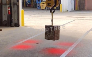 indicateur visuel de position de charge pour grues