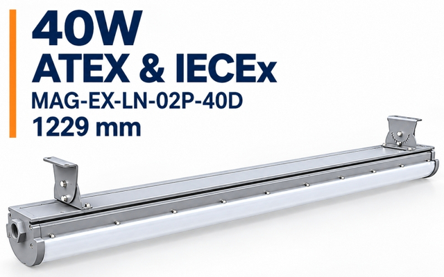 Perlengkapan Lampu Strip Linear LED Tahan Ledakan 4 kaki