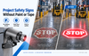 Proiettore gobo LED per proiezione di segnaletica di sicurezza